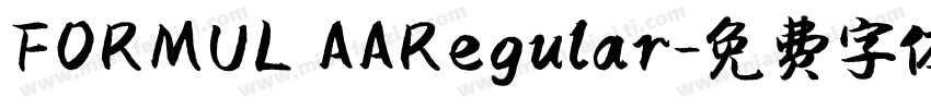 FORMUL AARegular字体转换